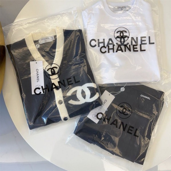 シャネル 子供服 3点セット 長袖t カーディガン ワンピース 女の子 Chanel ブランド キッズジャケット 気質 ワンピース キッズ フォーマル 洋服 通学 発表会 春秋服 七五三