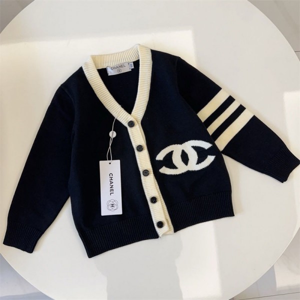 シャネル 子供服 3点セット 長袖t カーディガン ワンピース 女の子 Chanel ブランド キッズジャケット 気質 ワンピース キッズ フォーマル 洋服 通学 発表会 春秋服 七五三