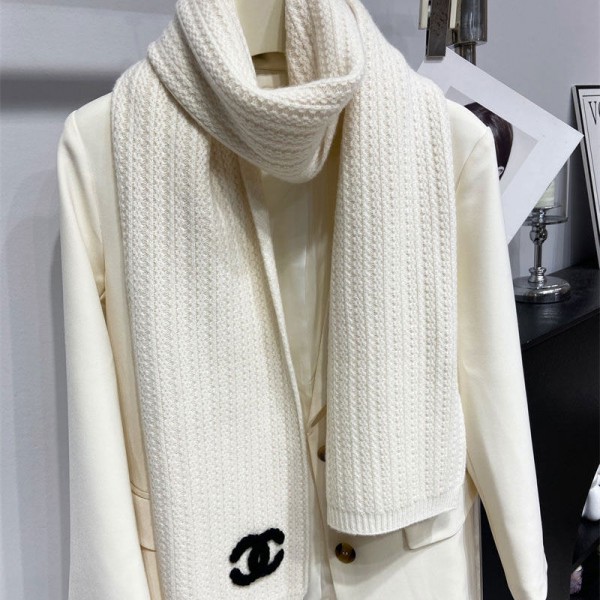 Chanel シャネルハイブランドニットマフラー ニット ケーブルニット ストール レディース 羽織り物 ロングマフラー ロング 大判マフラー 男女兼用 秋冬