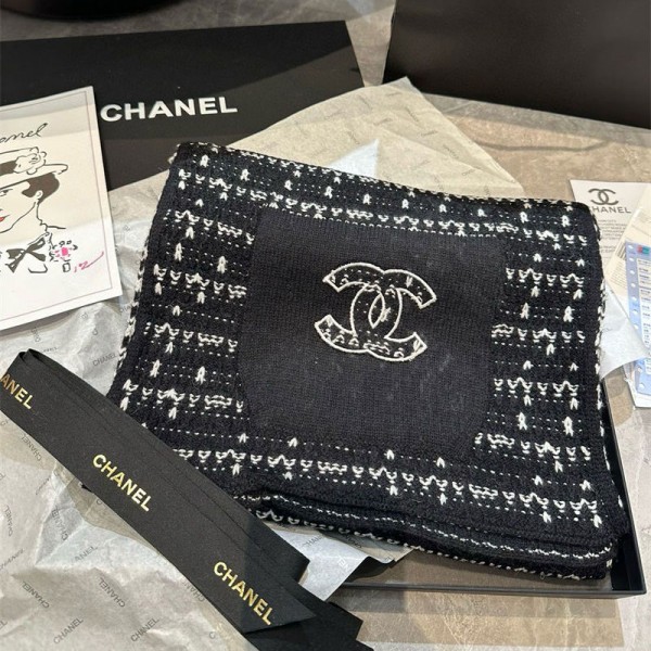 Chanel シャネルハイブランド 秋冬 マフラーメンズ 大判ショール 暖かい肌に優しい ブランドショール男女兼用 リバーシブルマフラー 肩掛け