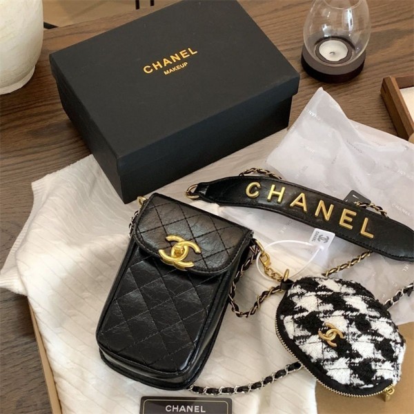 Chanel シャネルブランドスマホショルダー スマホポーチ スマホポシェット レディース ショルダーバッグ サコッシュ バッグ 携帯ポーチ 斜めがけ 小さめ ミニ 軽量 縦型 かわいい おしゃれ