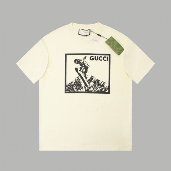 Gucci グッチブランドtシャツ上着カジュアルハイブランド半袖tシャツ男女兼用ブランドtシャツ高品質韓国 パチモン tシャツ 2色  M - 3XL