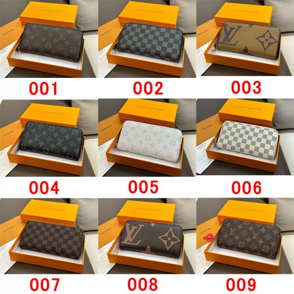 Lv ルイヴィトン ハイブランド 財布 メンズ 長財布 カーボンレザー  多カード収納 ラウンドファスナー 大容量 防水 小銭入れ お札入れ 紳士 ビジネス モノグラム柄