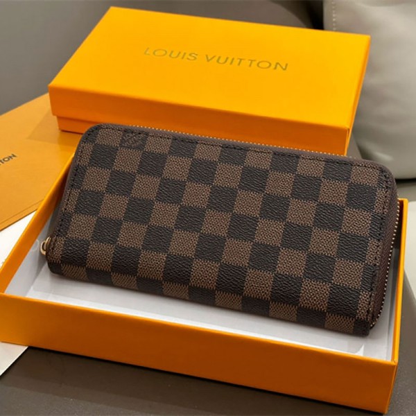 Lv ルイヴィトン ハイブランド 財布 メンズ 長財布 カーボンレザー  多カード収納 ラウンドファスナー 大容量 防水 小銭入れ お札入れ 紳士 ビジネス モノグラム柄