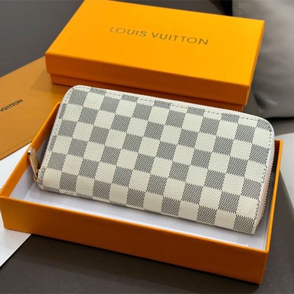 Lv ルイヴィトン ハイブランド 財布 メンズ 長財布 カーボンレザー  多カード収納 ラウンドファスナー 大容量 防水 小銭入れ お札入れ 紳士 ビジネス モノグラム柄