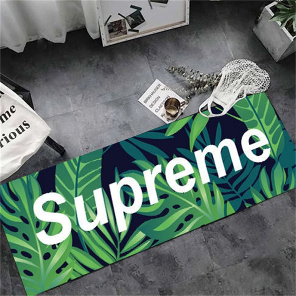 Supreme シュプリーム ハイブランド室内マット滑り止め絨毯 じゅうたん マット ラグカーペット 部屋マット カーペット 消音 抗菌ブランド シャワーマット吸水