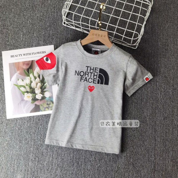 ザノースフェイス 子供服 THE NORTH FACE 半袖tシャツ キッズ服 ブランド半袖tシャツ ボーイ ガールズ 韓国 パチモン tシャツ 100~160cm 綿tシャツ 激安パロディ