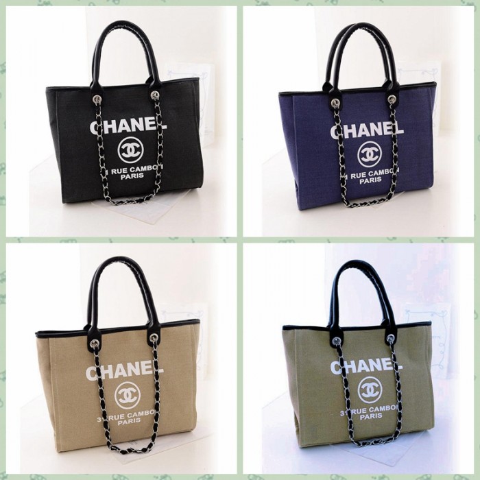 女性向け ブランド Chanel ハンドバッグ ショルダー キャンバス製 ワイルドステッチ 大容量 おしゃれ