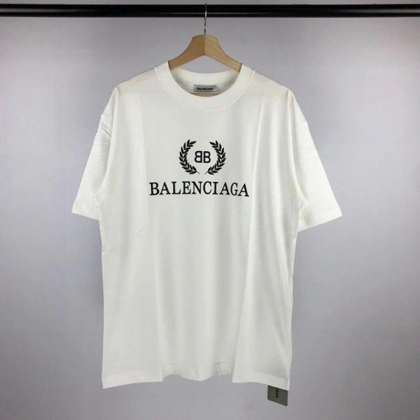 Balenciaga ブランドtシャツ 上着 バレンシアガ半袖シャツ 綿100％ 柔らか ハイブランド 夏Tシャツ 丸首シャツ ペアカップル 20代 30代40代tシャツ 激安パロディ 快適 ファッション セレブ愛用 男女