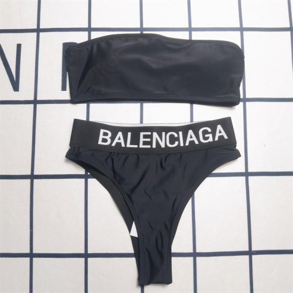 バレンシアガ ブランドビキニレディース 上下セット 水着 balenciaga スイムウェア セクシー パット入れ 三角ビキニ 体型カバー おしゃれ温泉 海辺へ 女 水着