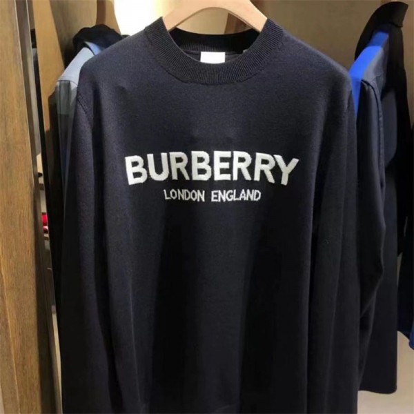 Burberry バーバリーハイブランド セーター メンズ 冬服 メンズ ニットセーター クルーネックニット カラーマッチング ニットセーター 暖かい カットソー レディース ニット トップス 秋冬 通勤 カジュアル