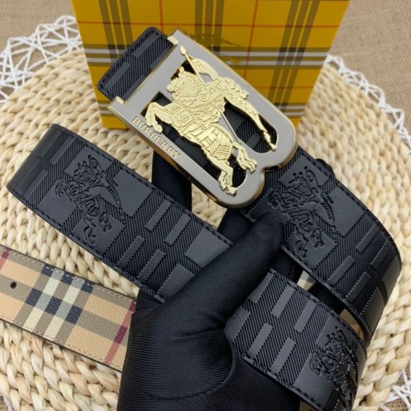 バーバリーリバーシブルベルト メンズ Burberry ブランド 1本&二色ベルト 回転式バックル - 紳士用 ビジネス スーツベルト - カジュアルベルト サイズ調整可能 ギフトボックス付き クリスマスプレゼント ベルト 105¬125cm