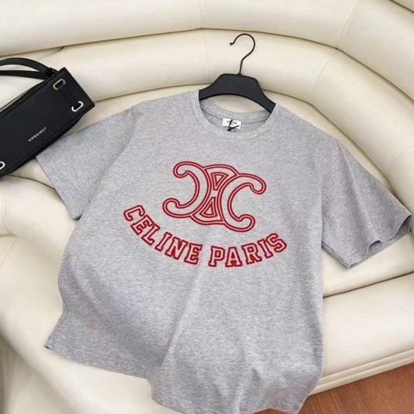 CELINE セリーヌブランドtシャツカットソー コピーハイブランドtシャツ偽物レディースメンズ夏tシャツブランドかわいい大人の上質Tシャツ S - 5XL