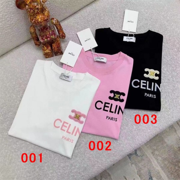 CELINE Tシャツ ハイブランド夏ブランドtシャツオーバーサイズブランドtシャツ上着カジュアル大人の上質Tシャツ