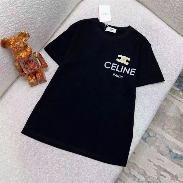 CELINE Tシャツ ハイブランド夏ブランドtシャツオーバーサイズブランドtシャツ上着カジュアル大人の上質Tシャツ