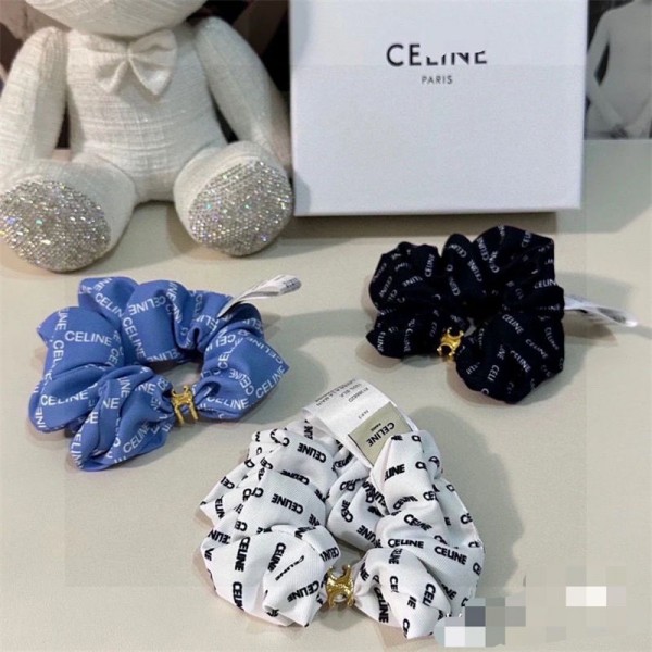 CELINE セリーヌ ハイブランド ヘアアクセサリー 髪飾り ブランド 可愛い 4点セット ヘアバンド ブランドヘアシュシュ ヘアゴム 女性 ブランド バナナクリップ 髪アレンジ