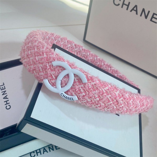 Chanel カチューシャ レディース 幅広 シャネル ヘアアクセサリー ピンクブランドヘアターバン 韓国ファッション シンプル かわいい おしゃれ レトロ春 秋 冬 くすみカラー ヘアバンド  