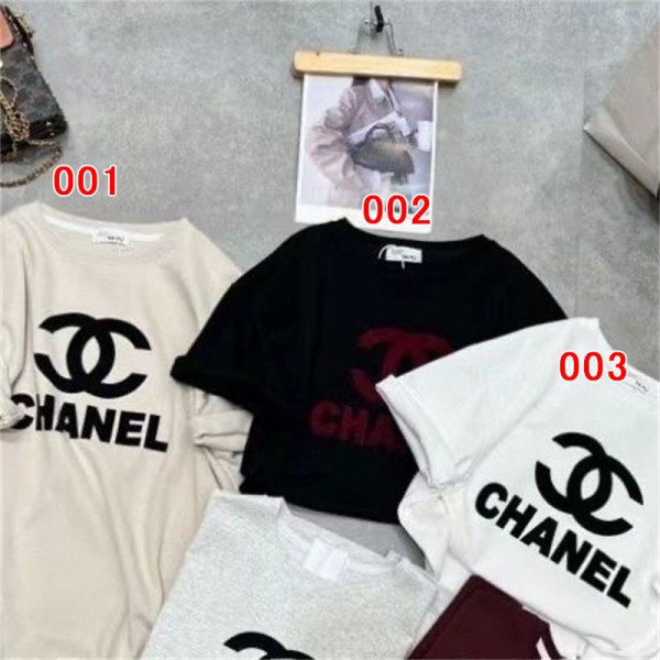 Chanel シャネル ブランド半袖tシャツ ブランドtシャツ オーバーサイズ 夏tシャツ ブランド かわいい トップス tシャツ高品質 オシャレ 上着