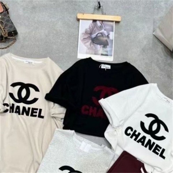 Chanel シャネル ブランド半袖tシャツ ブランドtシャツ オーバーサイズ 夏tシャツ ブランド かわいい トップス tシャツ高品質 オシャレ 上着