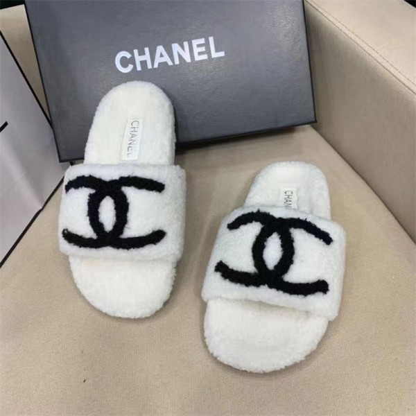 ブランド Chanel シャネル スリッパ 秋冬 ルームシューズ スリッパ 室内  あったかスリッパ ボアスリッパ もこもこ 室内履き 冬用 暖かい 洗える 男女兼用 足冷え対策 北欧 防寒 滑り止め 静音