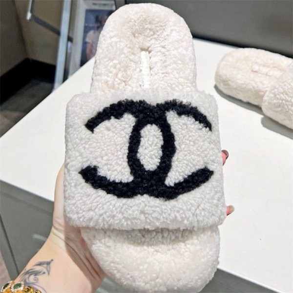 ブランド Chanel シャネル女性向けスリッパ 室内履き ルームシューズ 暖かい 滑らない 歩きやすい 抗菌衛生 洗濯可 男性と女性ができる 部屋に暖かいスリッパ 225¬255cm