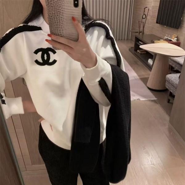 Chanel シャネルレディース トレーナー プルオーバー ハイブランド秋冬服パーカー ブランド スウェット 上着 ゆったり スウェット偽物 男女兼用