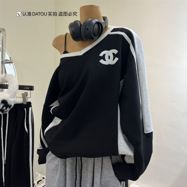 Chanel シャネルブランドパーカー コピースウェットハイブランド秋冬レディースメンズプルオーバーブランドハイブランド秋冬服パーカー