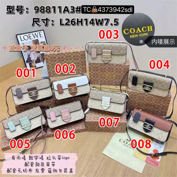 Coach コーチ肩掛けバッグブランドショルダーバッグ レディース 小さめ 肩掛けバッグ ミニバッグ 肩掛け 斜めがけ 多層 防水 軽量 大容量 レザー ショルダーストラップ