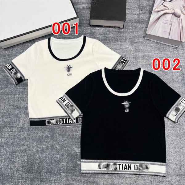 Dior ディオールtシャツハイブランド夏韓国 パチモン tシャツブランド 服 コピー 激安屋Tシャツカットソーペアカップル S/M