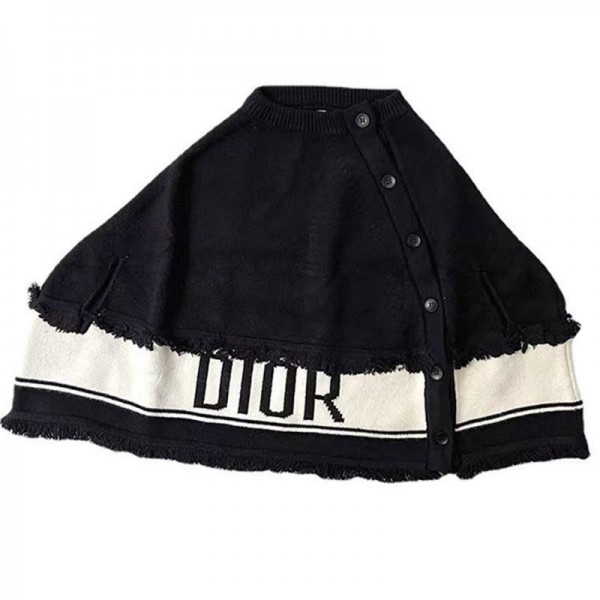 ディオール ケープ ニットケープ ハイブランド Dior ポンチョ マント ケーブル編み 日本製 男の子 女の子 ベビー キッズ 赤ちゃん ベビー服 子供服  フリー