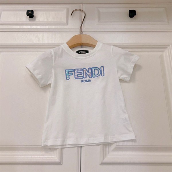 Fendi フェンデイハイブランド子供服 半袖tシャツ男女兼用韓国 パチモン tシャツブランド 服 コピー 激安屋20代 30代40代tシャツ 激安パロディ