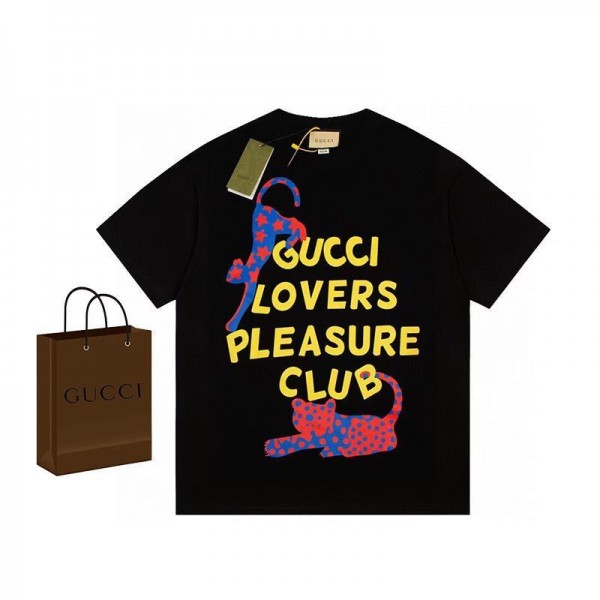 Gucci グッチハイブランド半袖tシャツ男女兼用韓国 パチモン tシャツTシャツカットソーペアカップル大人の上質Tシャツ