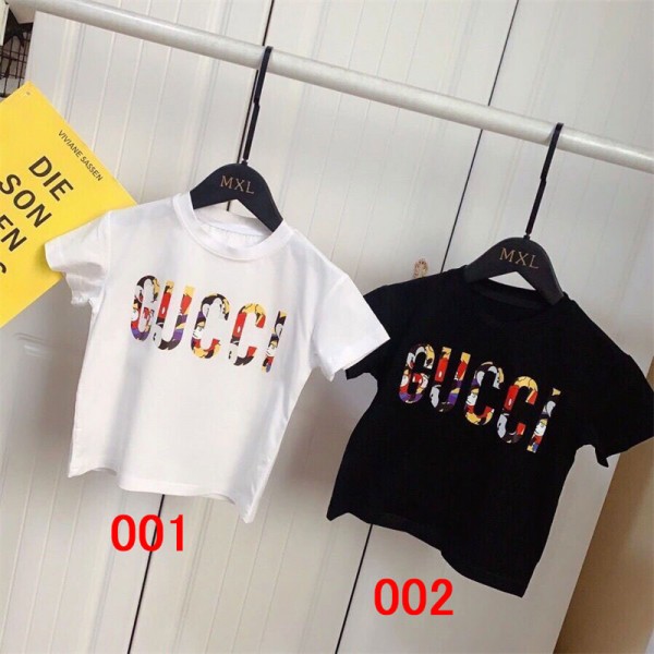 ブランド Gucci グッチ Tシャツ 子供服 男の子 ボーイズ キッズウェア ジュニア ベビー 夏 100％綿  半袖 薄手 部屋着 アウトドア ルームウェア カジュアル おしゃれ 100-150cm