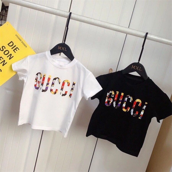 ブランド Gucci グッチ Tシャツ 子供服 男の子 ボーイズ キッズウェア ジュニア ベビー 夏 100％綿  半袖 薄手 部屋着 アウトドア ルームウェア カジュアル おしゃれ 100-150cm