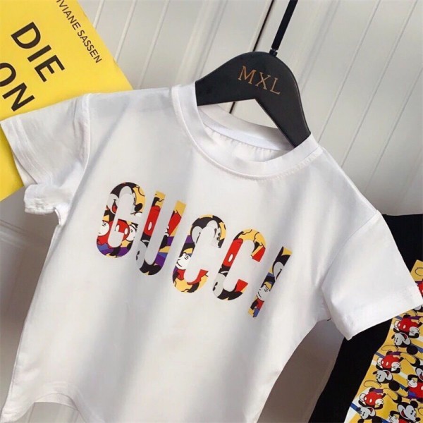 ブランド Gucci グッチ Tシャツ 子供服 男の子 ボーイズ キッズウェア ジュニア ベビー 夏 100％綿  半袖 薄手 部屋着 アウトドア ルームウェア カジュアル おしゃれ 100-150cm