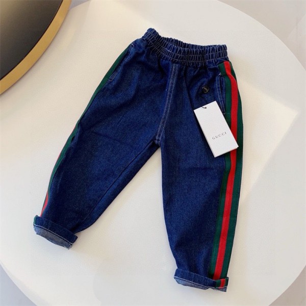 グッチ 子供服 男の子 上下セット ブランド Gucci ジャケットコート デニムパンツ 2点セット ボーイズ 厚手 モノグラム柄 ジーンズ ダメージ おしゃれ カジュアル 冬 春 秋 