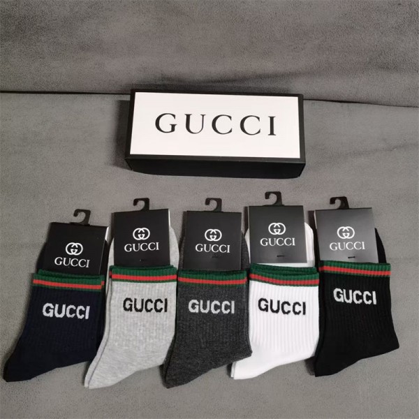 Gucci グッチ ハイブランド ソックス 綿製レディース向け 靴下 かわいいブランド ストッキング 大人気浅口ソックス 女の子好き 韓国 5足セット