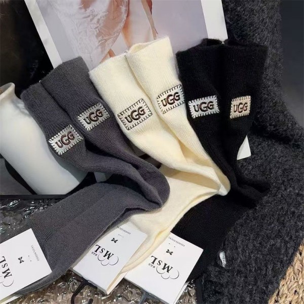 アグ ugg ハイブランド ソックス 綿製レディース向け 靴下 かわいい ブランド ミドルソックス 大人気 厚手ソックス 女の子好き 韓国 ファッション 3足セット