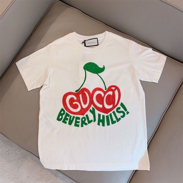 Gucci グッチ ブランドtシャツ カットソー 子供 ブランドtシャツ キッズ服 ブランドtシャツ 高品質Tシャツカットソー プリント柄 100 - 150cm