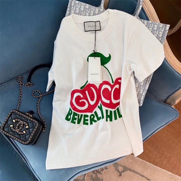 Gucci グッチ ブランドtシャツ カットソー 子供 ブランドtシャツ キッズ服 ブランドtシャツ 高品質Tシャツカットソー プリント柄 100 - 150cm