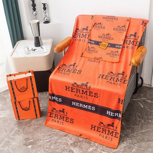 hermes ハイブランドバスタオル エルメス スポーツタオル 大判 ボディタオル ビーチタオル 人気 マイクロファイバー ふわふわ 高級 吸水性優れ  家庭用 旅行 ホテル ジム 海 かわいい おしゃれ