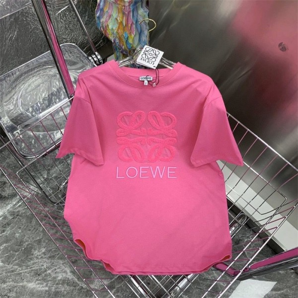 LOEWE ロエベ ブランドtシャツオーバーサイズハイブランド半袖tシャツ男女兼用ブランドtシャツ高品質20代 30代40代tシャツ 激安パロディ