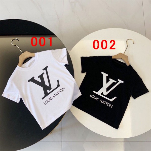 LV ルイヴィトン子供Ｔシャツ ハイブランド春夏Tシャツ キッズ服ブランドかわいいブランドTシャツ上着カジュアルの上質Tシャツ 2色  100 - 160cm