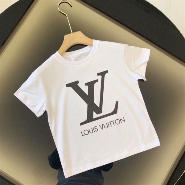 LV ルイヴィトン子供Ｔシャツ ハイブランド春夏Tシャツ キッズ服ブランドかわいいブランドTシャツ上着カジュアルの上質Tシャツ 2色  100 - 160cm