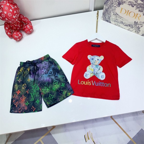 Lv ルイヴィトンブランド子供服 tシャツカットソー コピーブランドtシャツオーバーサイズ韓国 パチモン tシャツ大人の上質Tシャツ