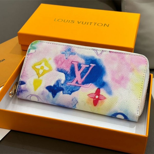 Lv ルイヴィトンブランド長財布 レディース レザー 大容量 束入れ プレゼント 薄い ビジネス スタイリッシュ 男性 ウォレット 小銭入れ 