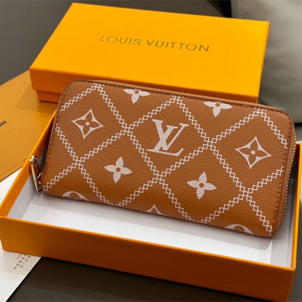 Lv ルイヴィトンブランド長財布 レディース レザー 大容量 束入れ プレゼント 薄い ビジネス スタイリッシュ 男性 ウォレット 小銭入れ 