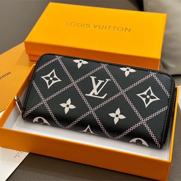 Lv ルイヴィトンブランド長財布 レディース レザー 大容量 束入れ プレゼント 薄い ビジネス スタイリッシュ 男性 ウォレット 小銭入れ 