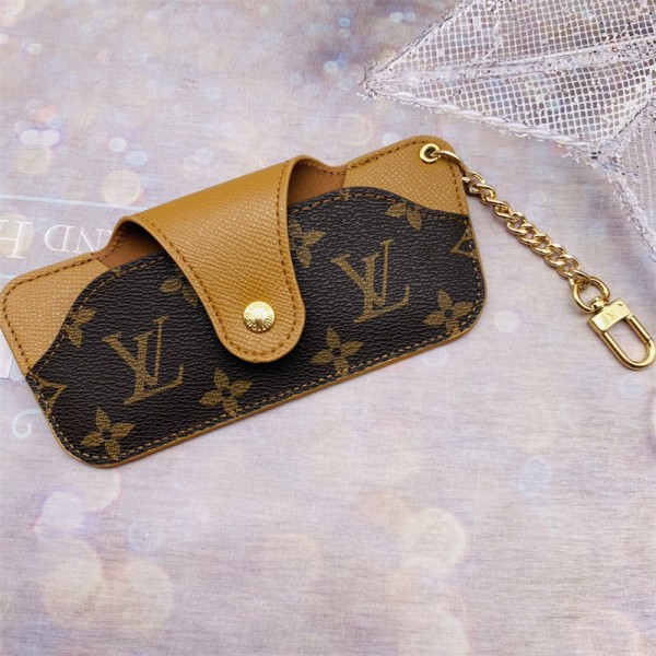 ハイブランド ルイヴィトン メガネケース LV 眼鏡ケース おしゃれ レディース メンズ 革 レザー スリム 薄型 ソフト 軽量 コンパクト 定番モノグラム柄