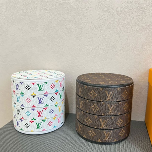 ルイヴィトン収納ケース ジュエリー 収納 ケース LV アクセサリートレー 4段 モノグラム柄 タワー 蓋付き アクセサリーケース アクセサリー収納